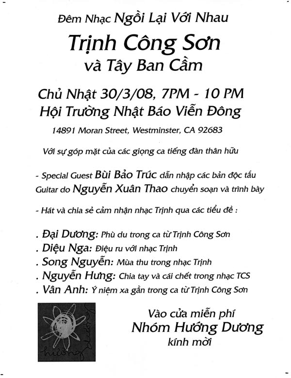 Đêm Ngồi lại với nhau, 01/04/2008, Westminster, CA.