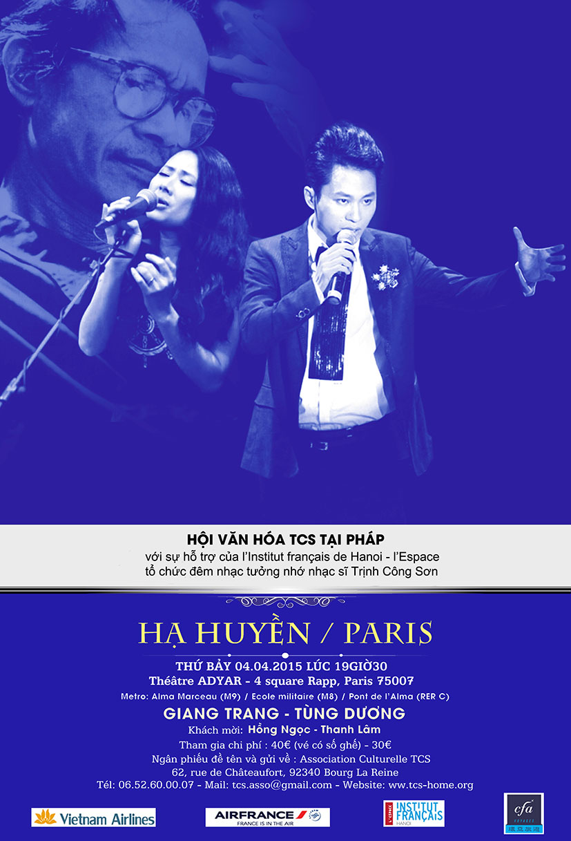 Đêm nhạc Hạ Huyền - Paris : bắt đầu xuất vé